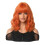Orange wig short curly air bangs medium chemical fiber 1