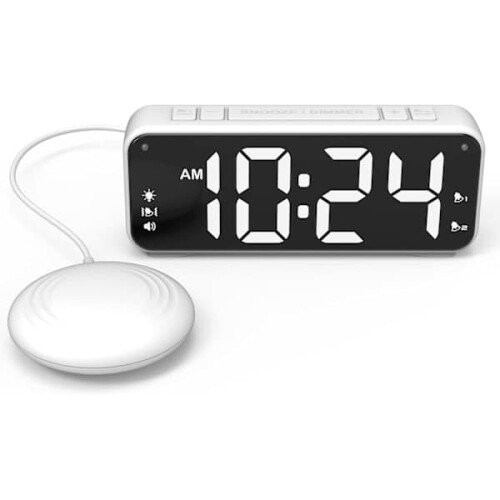 A5 Super Vibrating Alarm Clock with Large Display