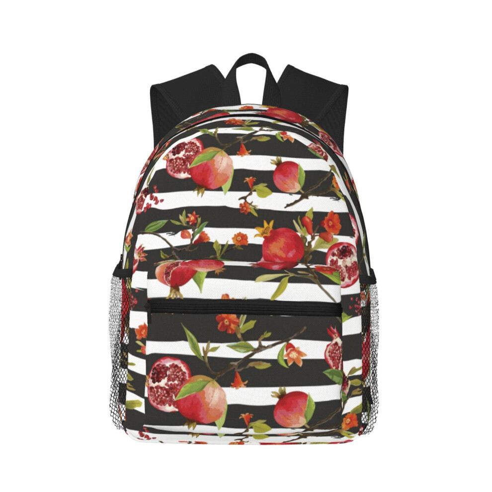 Pomegranate Pattern Laptop Backpack 15.6 Inch Red 900881750004