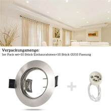 Cadre de Fixation pour Spots Encastrés, Supports LED Réglables, Découpe pour Ampoule MR16 GU10, Spot LED Encastré C