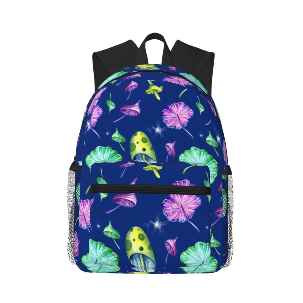 Mushroom Pattern Laptop Backpack Travel Hiking Bag 900881750721