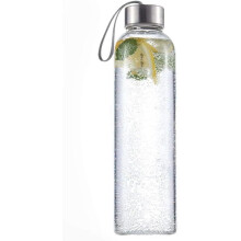 Sports Glass Water Bottle BPA Free 550ml Leak Proof