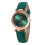 Women's Leather Casual Quartz Watch Green 2
