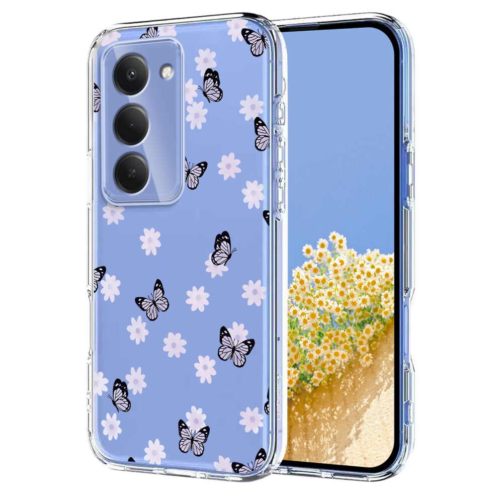 (Butterflies) For Xiaomi Redmi 15 5G (Global) (169Mm) / Xiaomi Redmi 15 4G (169Mm) Case Butterfly Floral Pattern Printing Tpu Phone Back Cover 6914297149462
