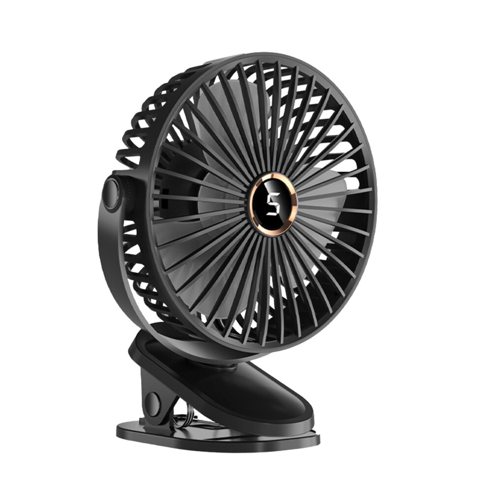 Usb Rechargeable Desk Fan With Clamp, 5 Speeds 972745873426