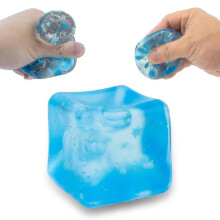 Juguetes blandos de cubitos de hielo, juguetes antiestrés de mochi de cubitos de hielo transparentes de TPR, pelotas antiestrés, juguetes para