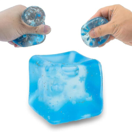 Παγοκύβοι Squishies, TPR Διαφανές Παγοκύβος Mochi Squishy Παιχνίδια Fidget Μπάλες στρες