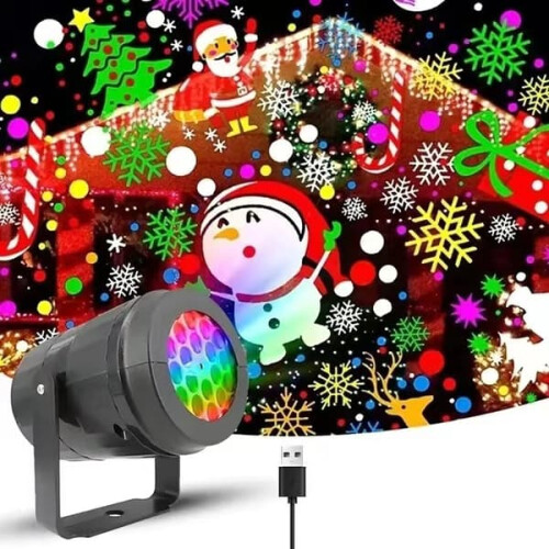 Outdoor Christmas LED Projector 3D Rotating Waterproof