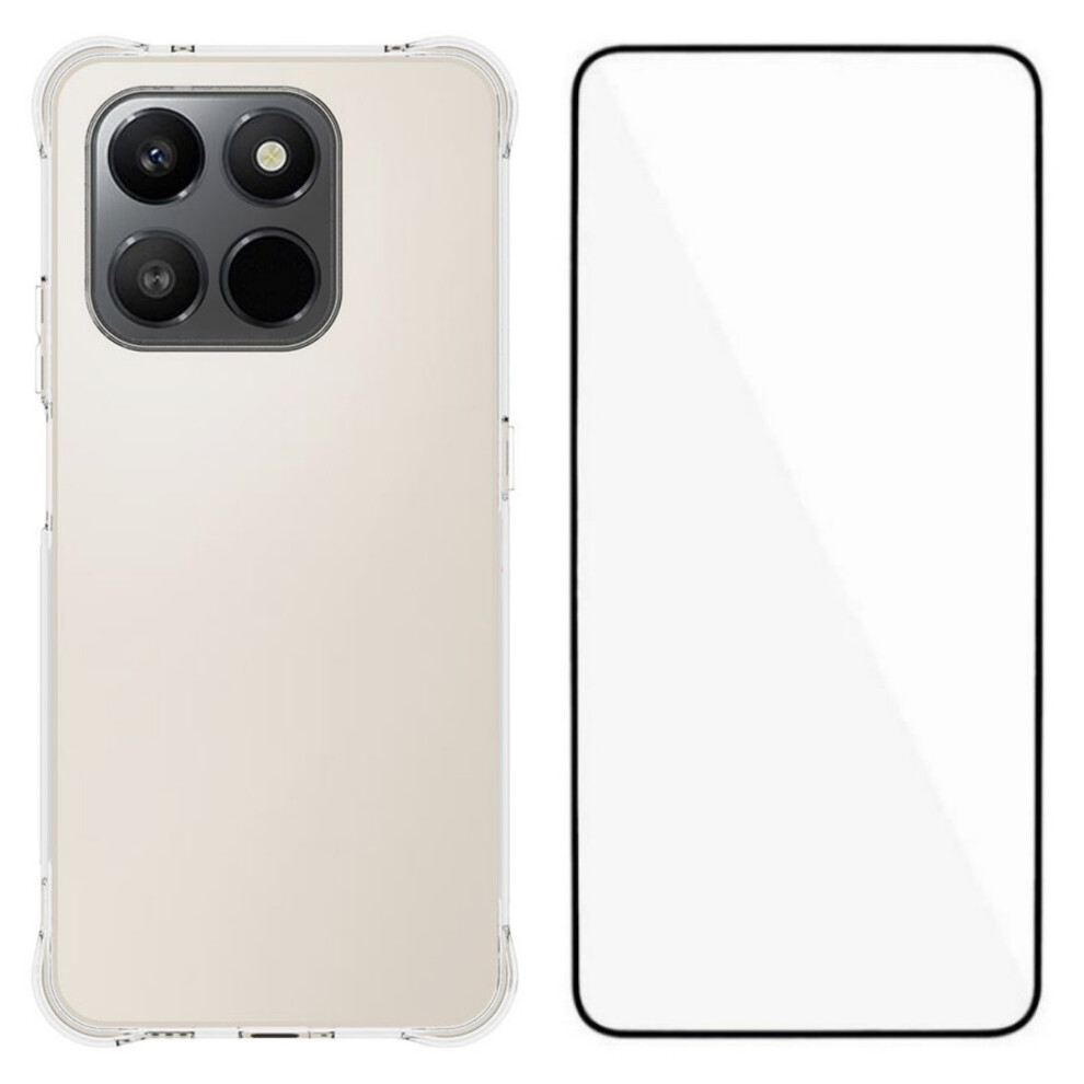 (Transparent) Wanlonfeng For Honor 400 Smart 5G / 4G / X7d 4G Case Wl Series 2.0Mm Tpu Phone Cover With Tempered Glass Film 6914292107245