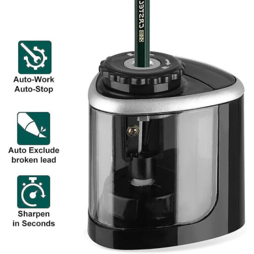 Electric Pencil Sharpener Battery-Powered 1 Unit