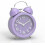 Retro Double Wall Clock Purple 12-inch 1
