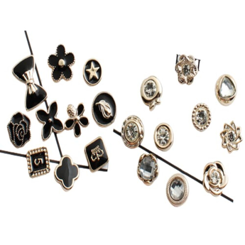 Brooch Buttons Multi-colored 20 pcs
