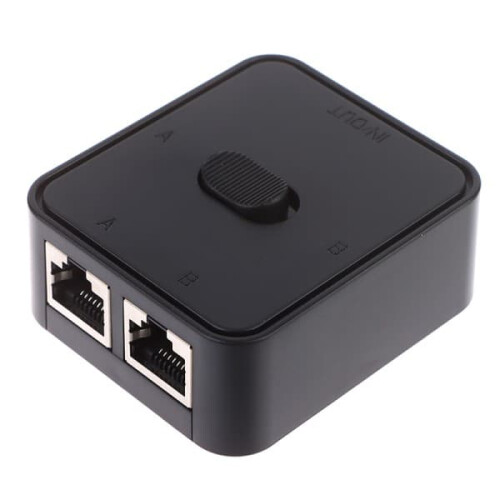CDQ 2-port gigabit network switch RJ45 CAT5/6 black