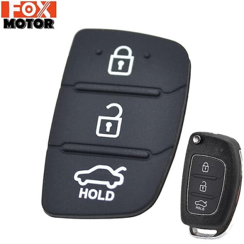 Hyundai Key Fob Replacement 3-Button Rubber Remote