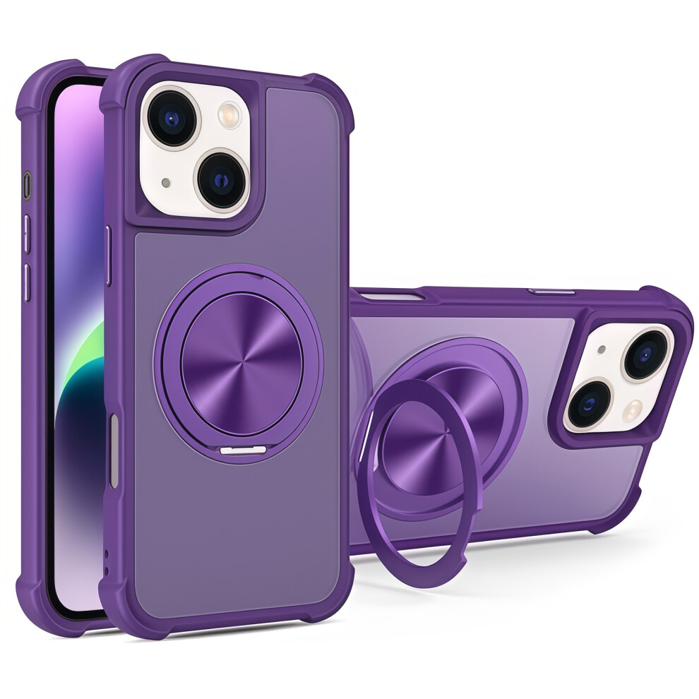(Purple) For Iphone 14 / 13 Case Compatible With Magsafe Cd Vein Kickstand Tpu + Pc Phone Cover Purple 6914299496564