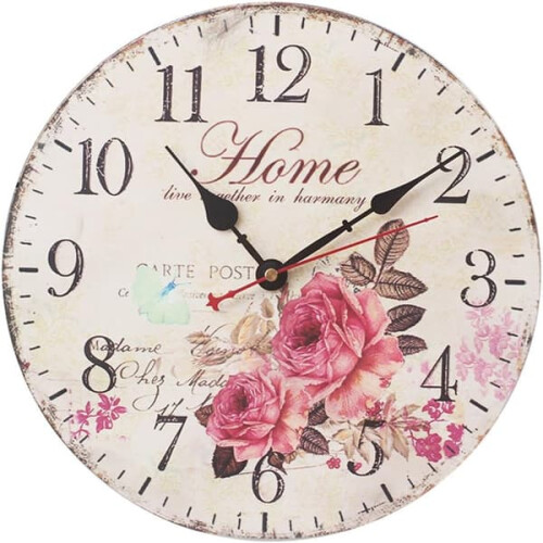 Vintage Wooden Silent Wall Clock