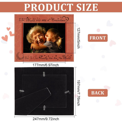 Engraved Brown Leather Photo Frame 5x7 Inch 1