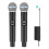 Wireless Microphones with LED Display 2-Pack Black 1