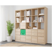 KALLAX 25-Cube Bookcase with 10 Inserts 182x182cm