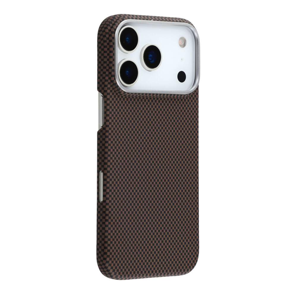 (Gilded) For Iphone 17 Pro Case Compatible With Magsafe Carbon Fiber Texture Pc Phone Back Cover 6914295154291