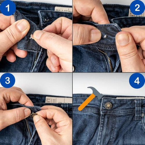 Trouser Button Replacement Metal 1 Piece 2