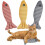 Cat kick toys with catnip fish shape 3 pieces 1