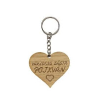 Wooden Keychain Brown World's Best Boyfriend
