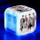 LED Digital Alarm Clock Bedroom Cube Clock with 4-Sided 1