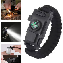 Bracelet multifonctionnel boussole en paracorde, bracelet de survie