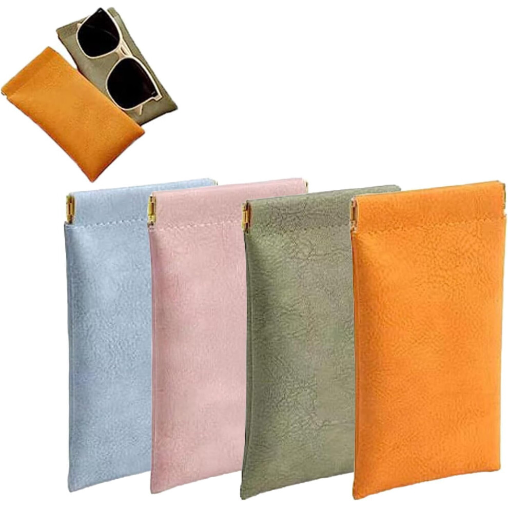 Leather Organizer Pouch Lambskin 4PCS
