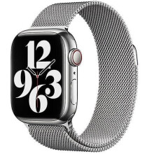 Apple Milanese Loop Compatible Band Silver Stainless Steel