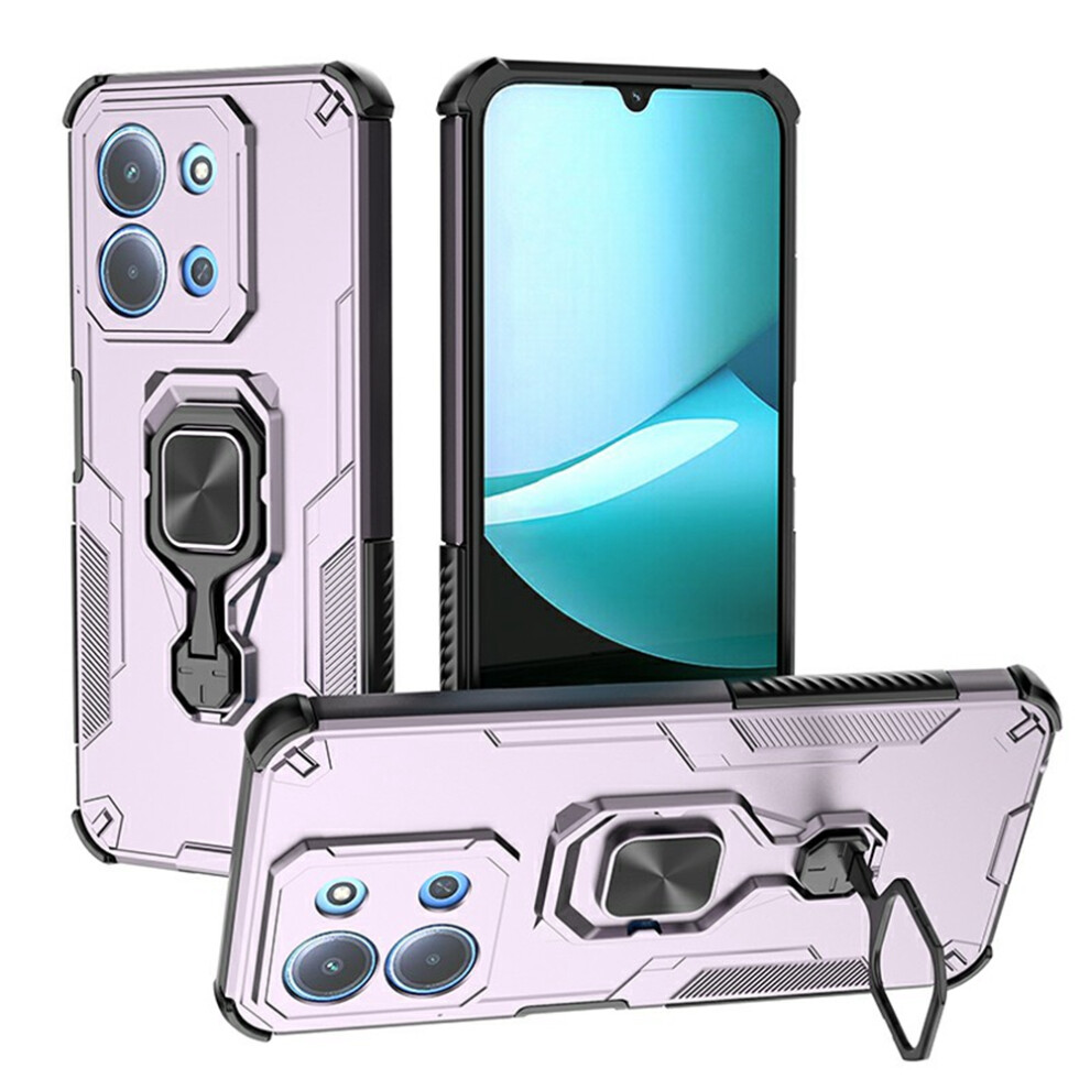 (Purple) Phone Case For Xiaomi Redmi 15C 5G (Eu) (173Mm) / 4G (Eu) (173Mm) / Poco C85 4G (173Mm) Rotatable Ring Kickstand Pc + Tpu Cove Purple 6914290472550