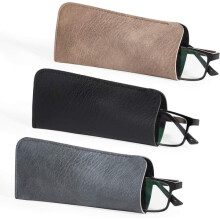 Leather Glasses Case Pack of 3 for Adults and Kids