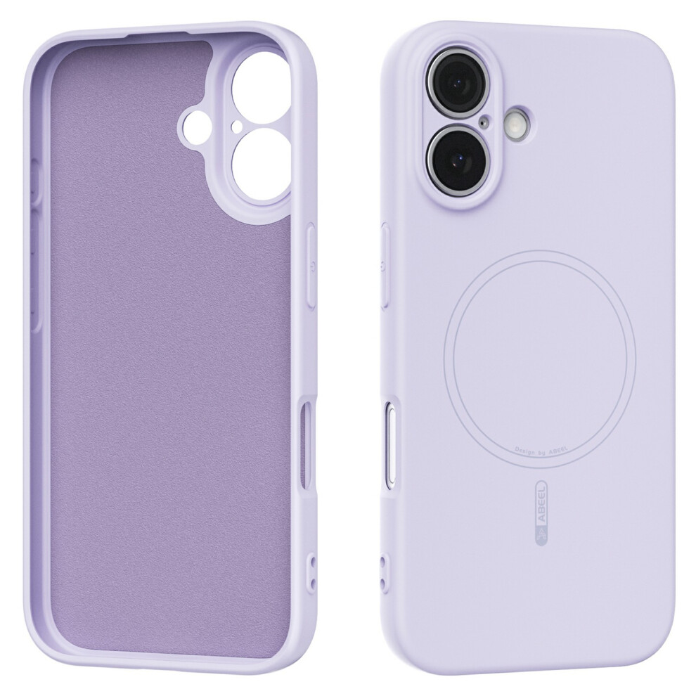(Purple) Abeel For Iphone 16 Case Compatible With Magsafe Skin Touch Liquid Silicone Phone Back Cover Purple 6914298172513
