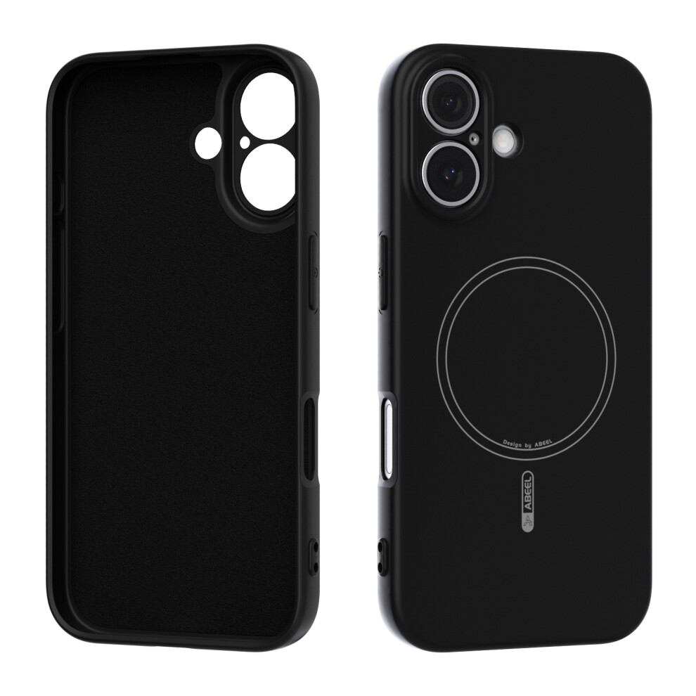 (Black) Abeel For Iphone 16 Case Compatible With Magsafe Skin Touch Liquid Silicone Phone Back Cover Black 6914292898938