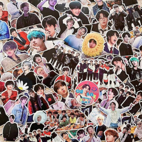 BTS stickers waterproof 106 pcs mixed pack