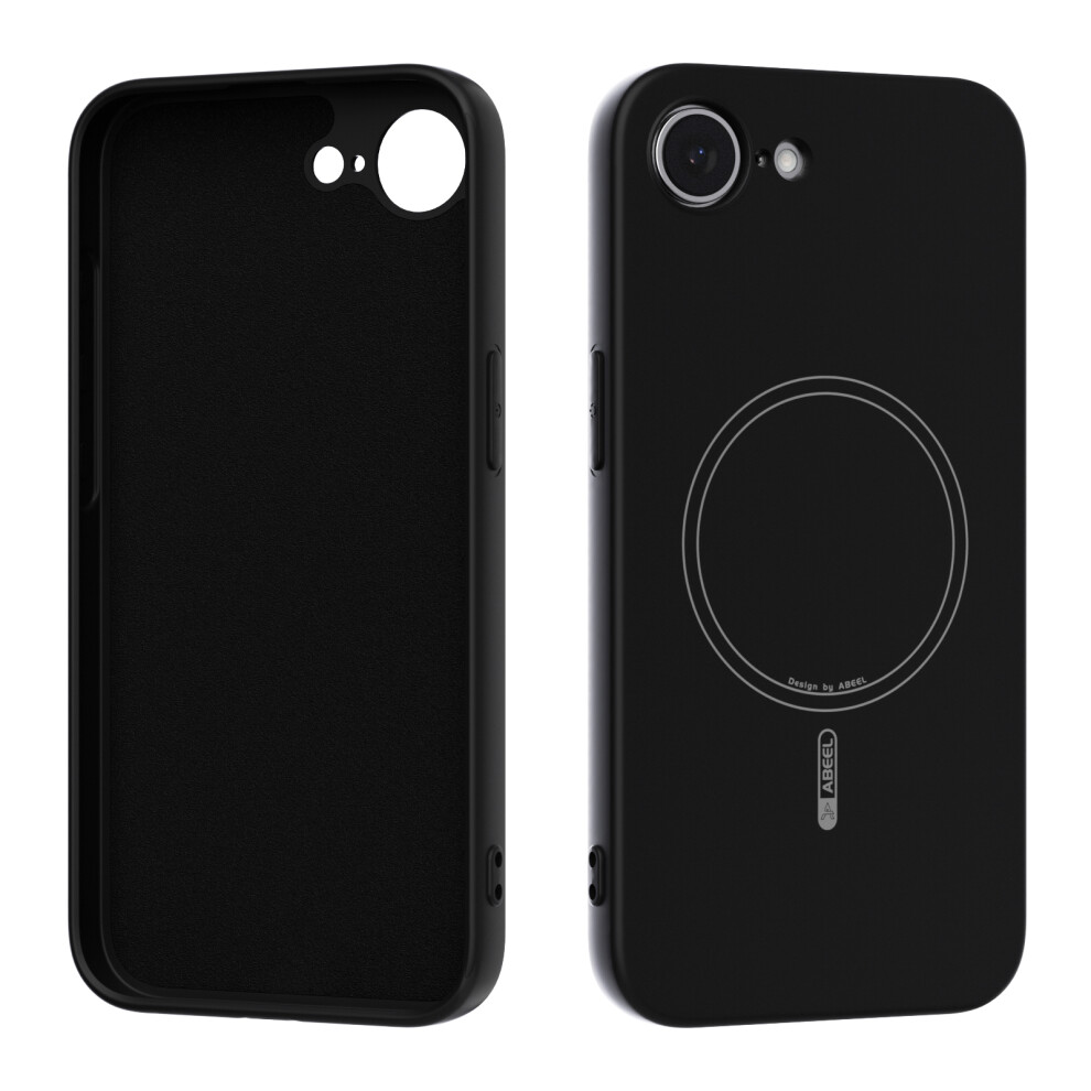 (Black) Abeel For Iphone 17E / 16E Case Compatible With Magsafe Skin Touch Liquid Silicone Phone Back Cover Black 6914293122513