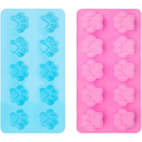 Paw Silicone Mold 10-Cavity Reusable 2-Pack