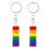 2 stk. regnbuefarvede murstensnøgleringe, farve pride nøglering patchwork 1