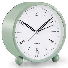 Analog Alarm Clock with Night Light 4 Inch