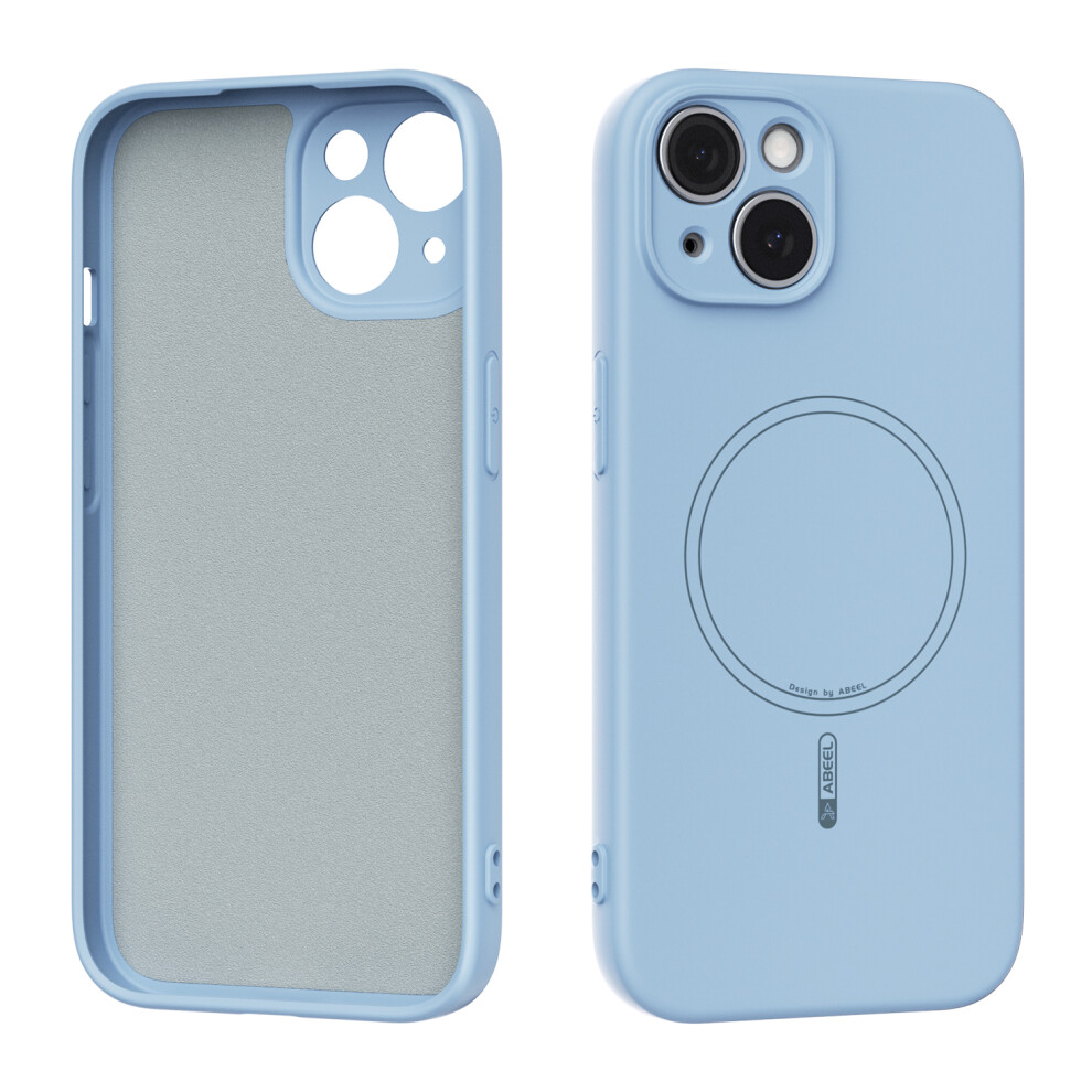 (Sky ) Abeel For Iphone 13 Case Compatible With Magsafe Skin Touch Liquid Silicone Phone Back Cover Blue 6914293558930