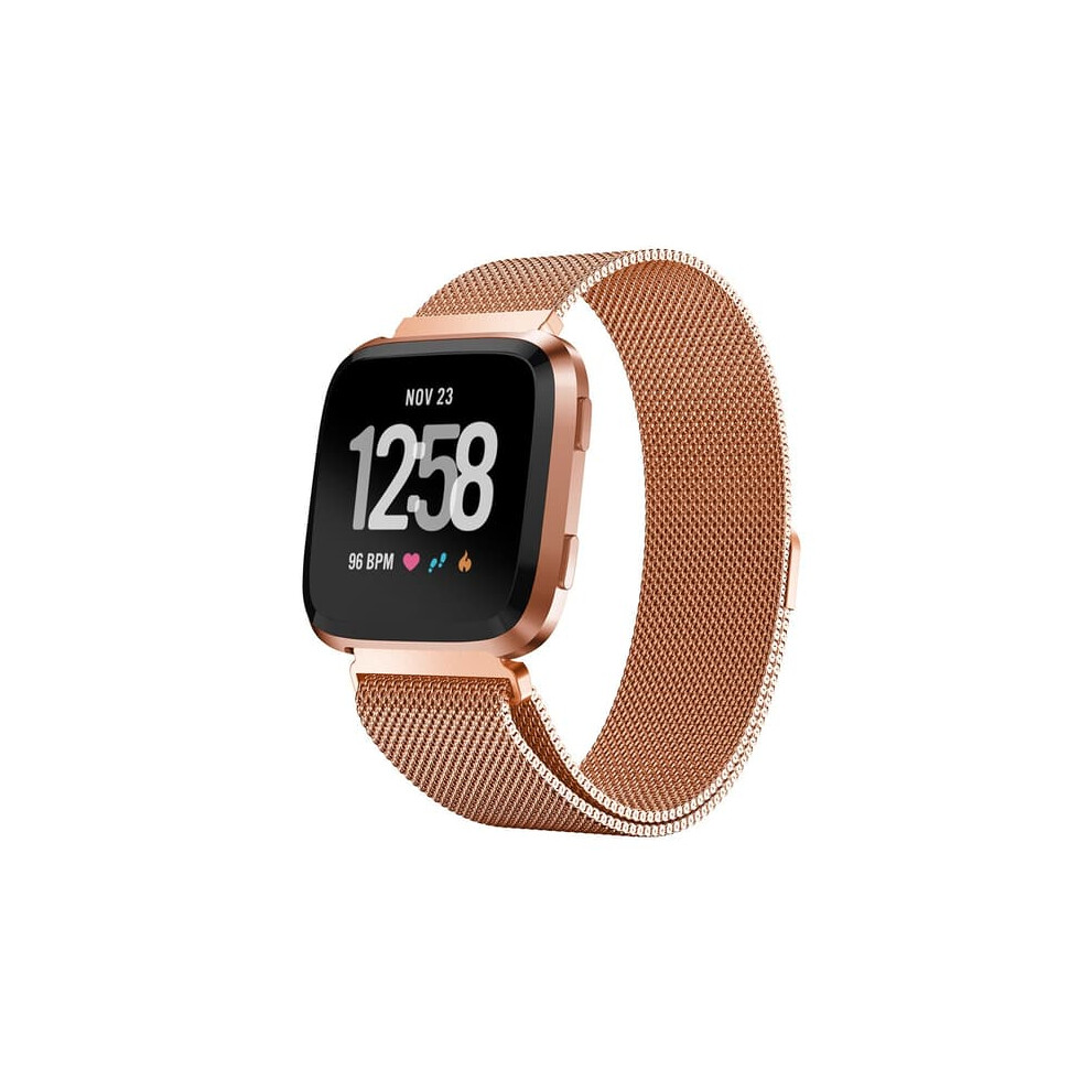 Milanese Loop Bracelet For Fitbit Versa/Versa 2 Rose Gold 962125271263