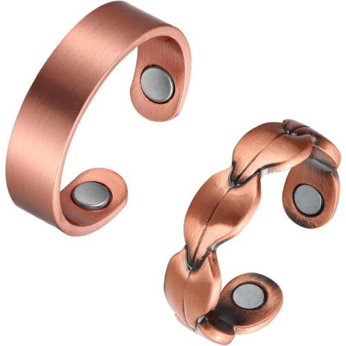 Copper Magnetic Rings for Women and Men Adjustable Thumb