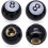 Tire Valve Caps 8-Ball Style Copper Core 4pcs 1