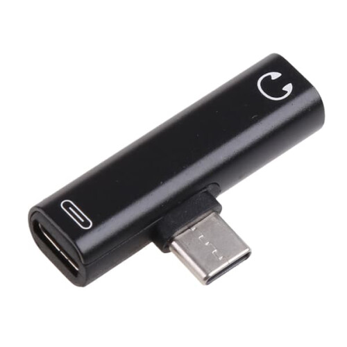 USB Type-C to 3.5mm AUX Adapter Black 1 Pack