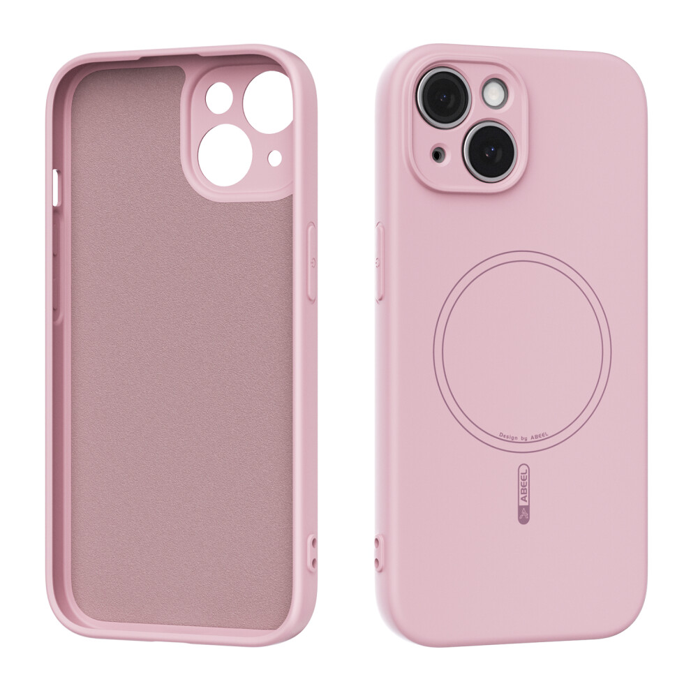 (Pink) Abeel For Iphone 14 Case Compatible With Magsafe Skin Touch Liquid Silicone Phone Back Cover Pink 6914293842480