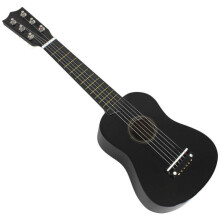 Acoustic Guitar Solid Wood 21 Inch Black