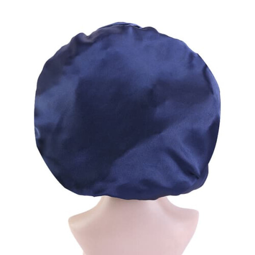 Satin Silk Bonnet Sleep Cap Dark Purple One Size 2