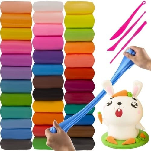 Set de modelat lut DIY / lut pentru creații - 36 bucăți multicolore