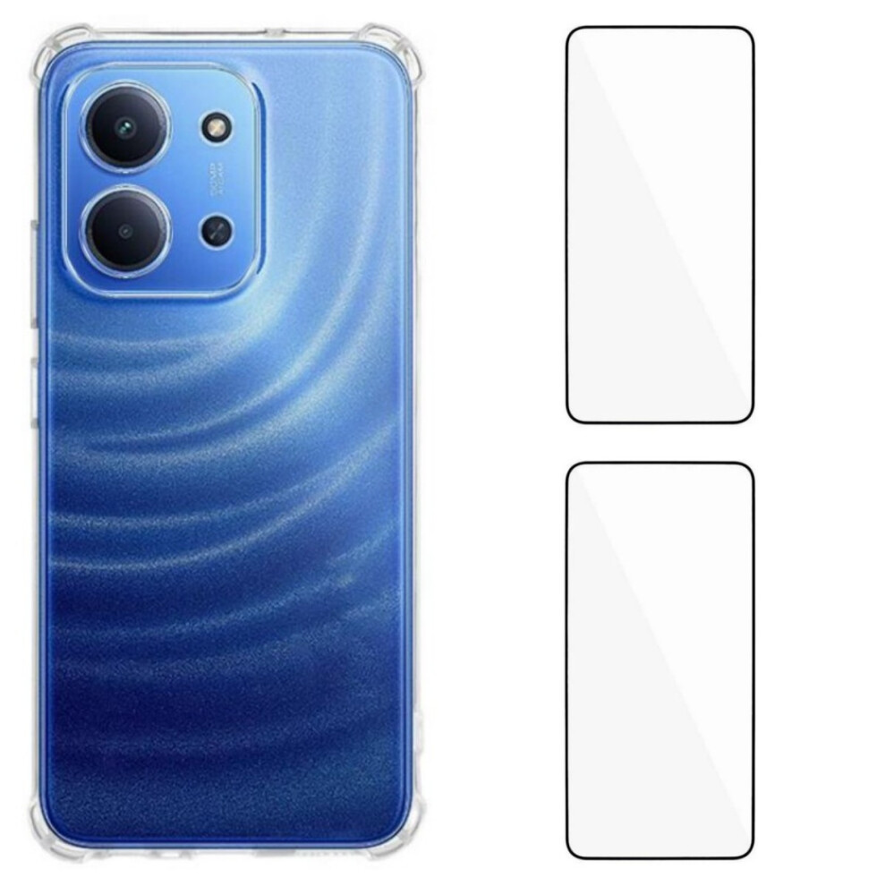 (Transparent) Wanlonfeng For Xiaomi Redmi 15C 4G (Global) (171Mm) Tpu Case Wl3 Series 1.5Mm Phone Cover With 2Pcs Tempered Glass Films 6914291945220